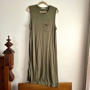 T by Alexander Wang •‎ Overlap Sleeveless Tank Dress